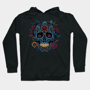 Cool Skull Flowers Hoodie